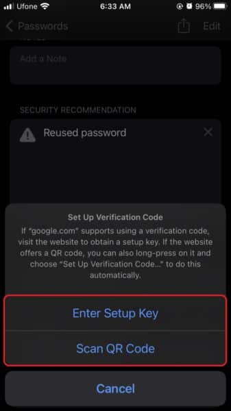 How to set up two-factor authentication for passwords on iPhone