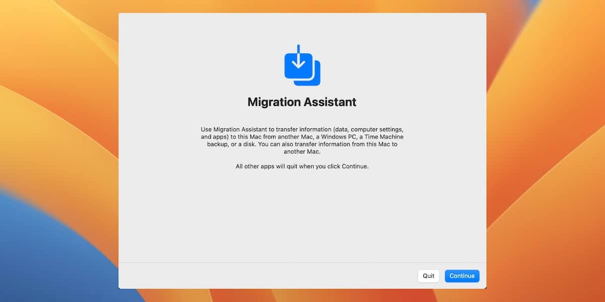 Migration Assistant - migrate data