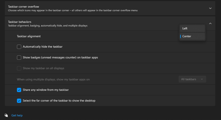 How to customize the taskbar on Windows 11