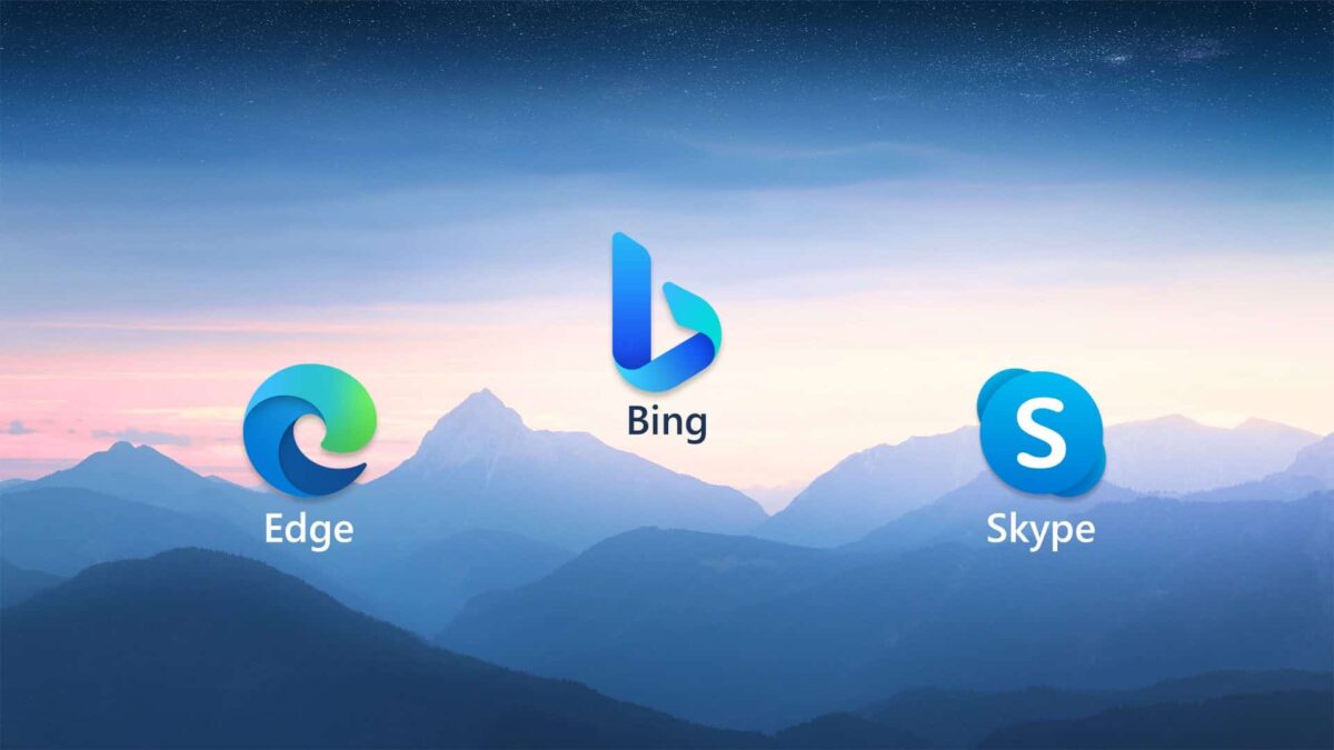 Microsoft Bing Edge and Skype
