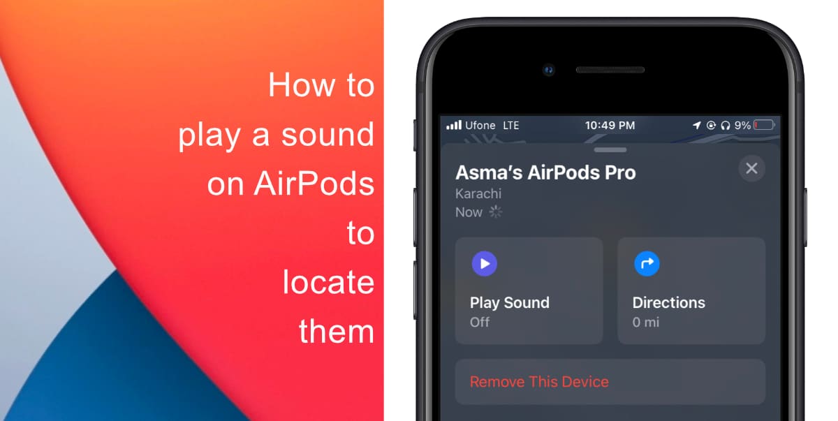 How to play a sound on AirPods to locate them