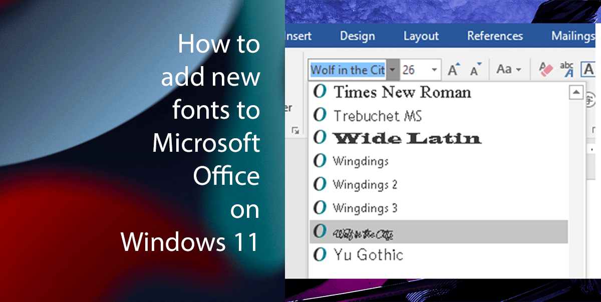 Microsoft Office font featured