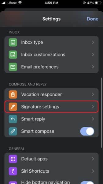 How to add a custom Gmail signature on iPhone