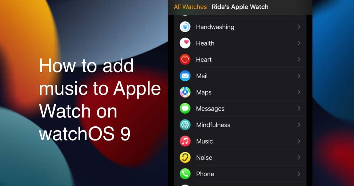 add music to Apple Watch