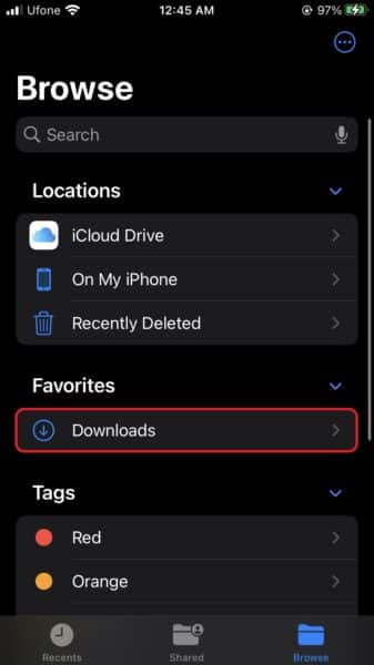How to find downloaded files on iPhone