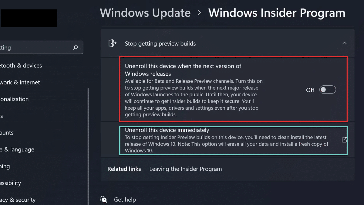 How to roll back to Windows 11 Stable build 2