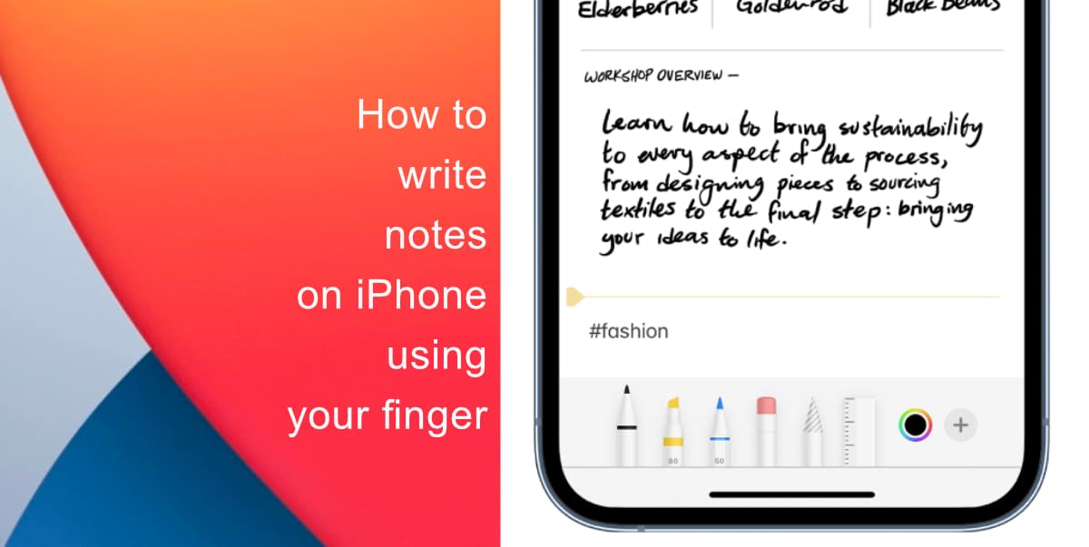 How to write notes on iPhone using your finger