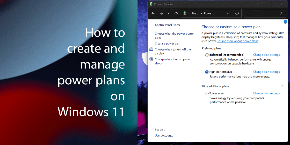 Power plans Windows 11 Featured