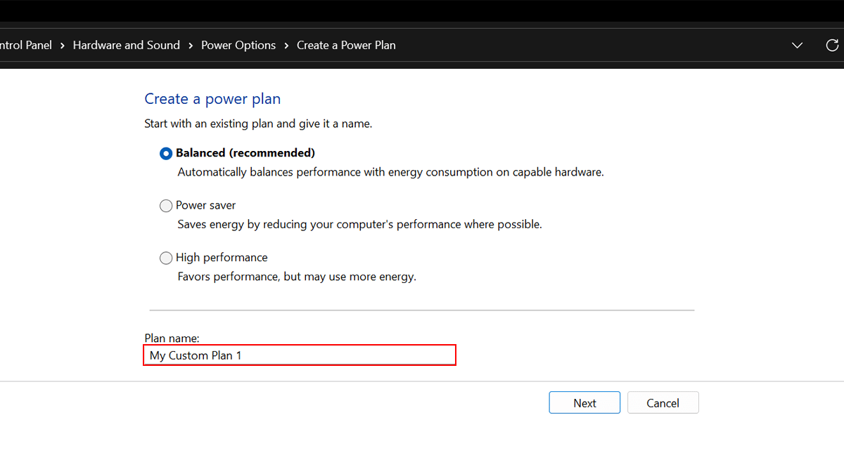 Power plan Windows 11_5