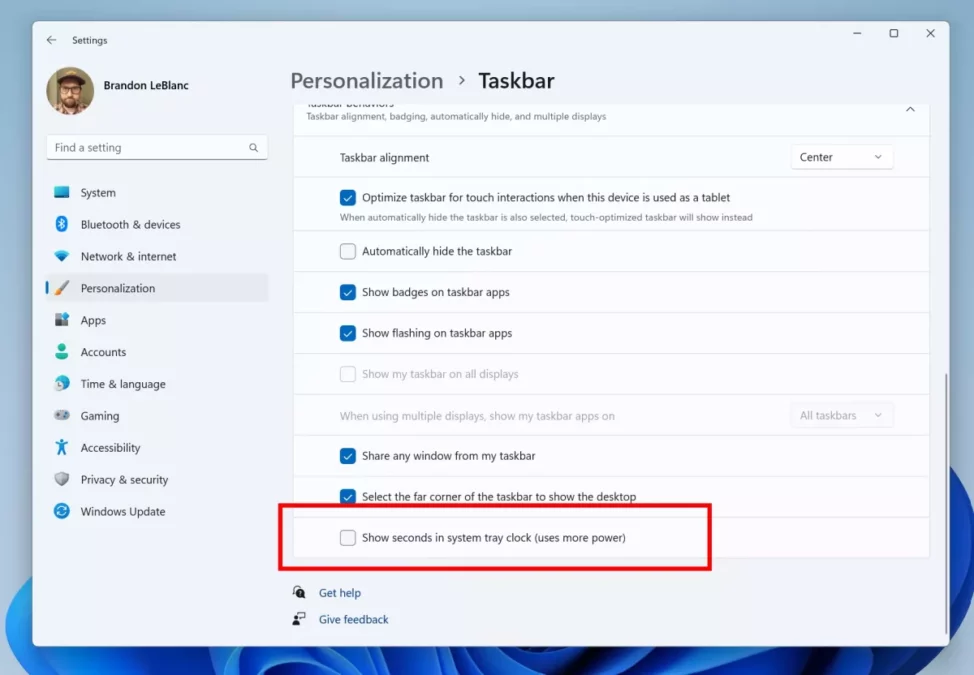 Windows 11 Widget Taskbar feature