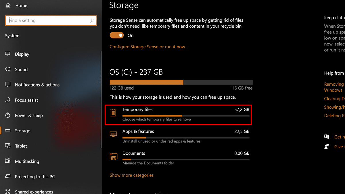 Easy ways to free up space on Windows 10 4