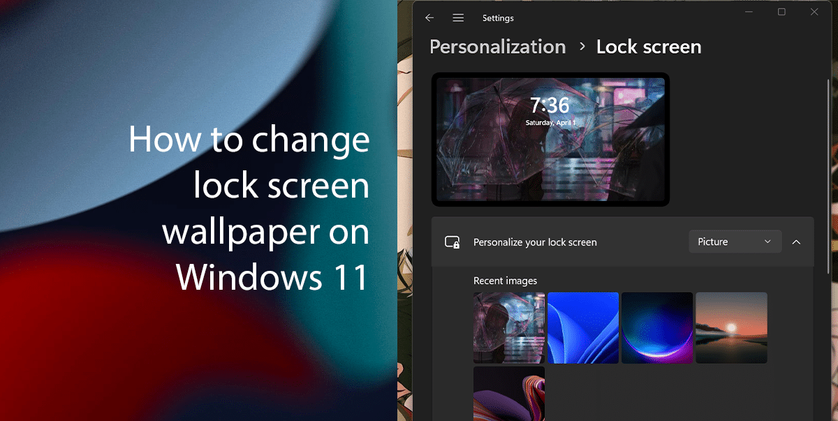 How to change lock screen wallpaper on Windows 11