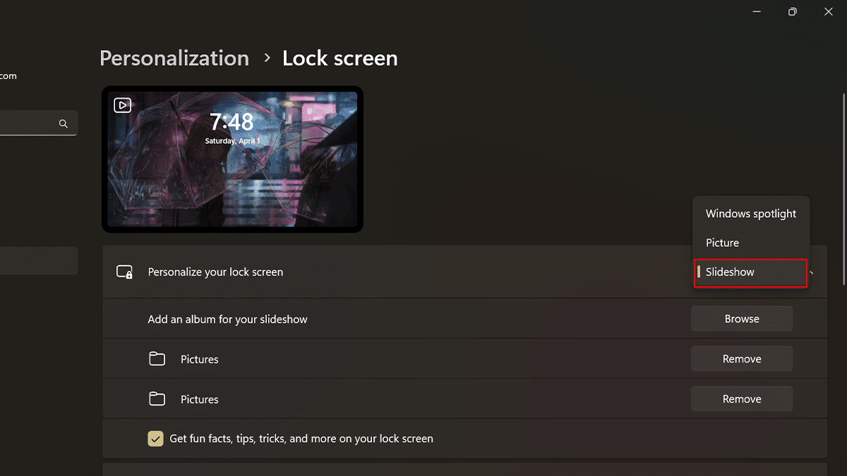 How to change lock screen wallpaper on Windows 11_6