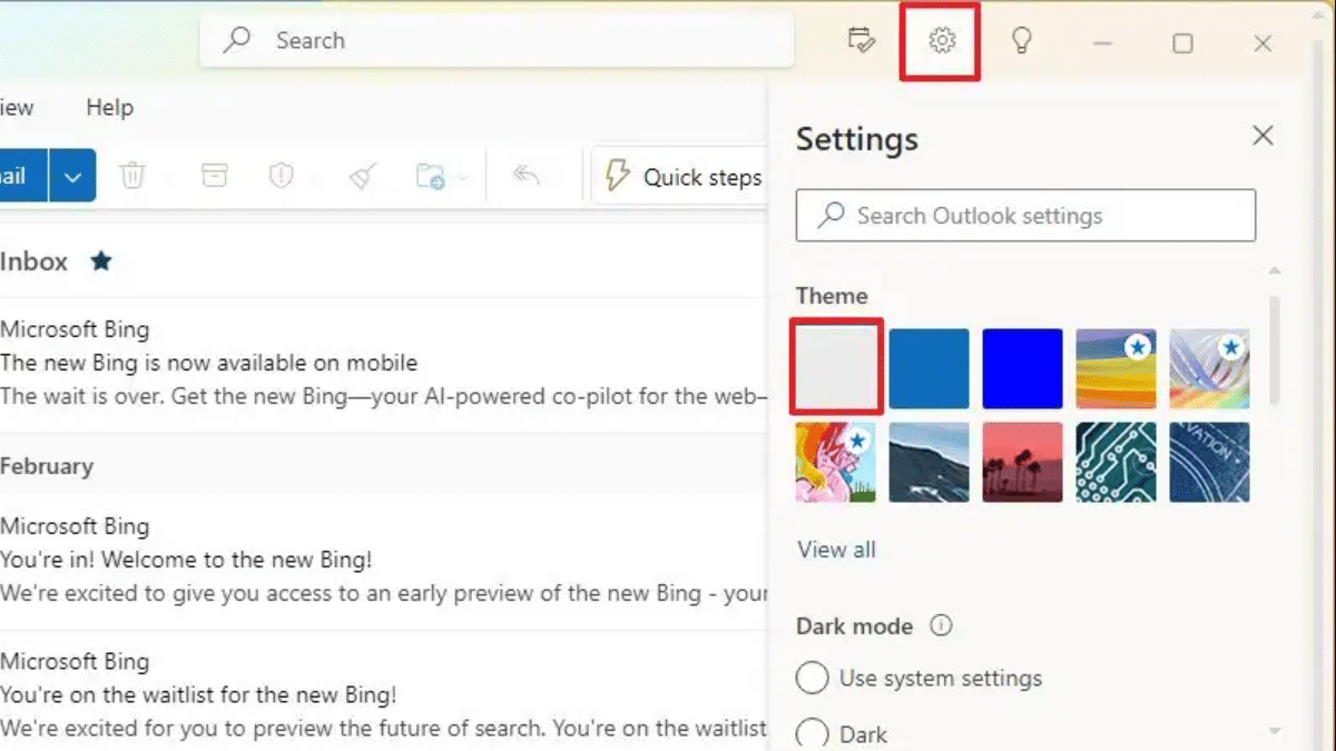 How to change new Outlook app theme on Windows 11 1