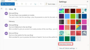 How to change new Outlook app theme on Windows 11