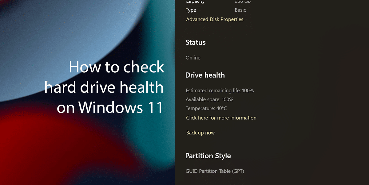 How to check hard drive health on Windows 11 featured