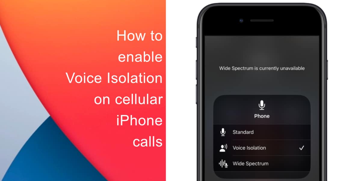How to enable Voice Isolation on cellular iPhone calls