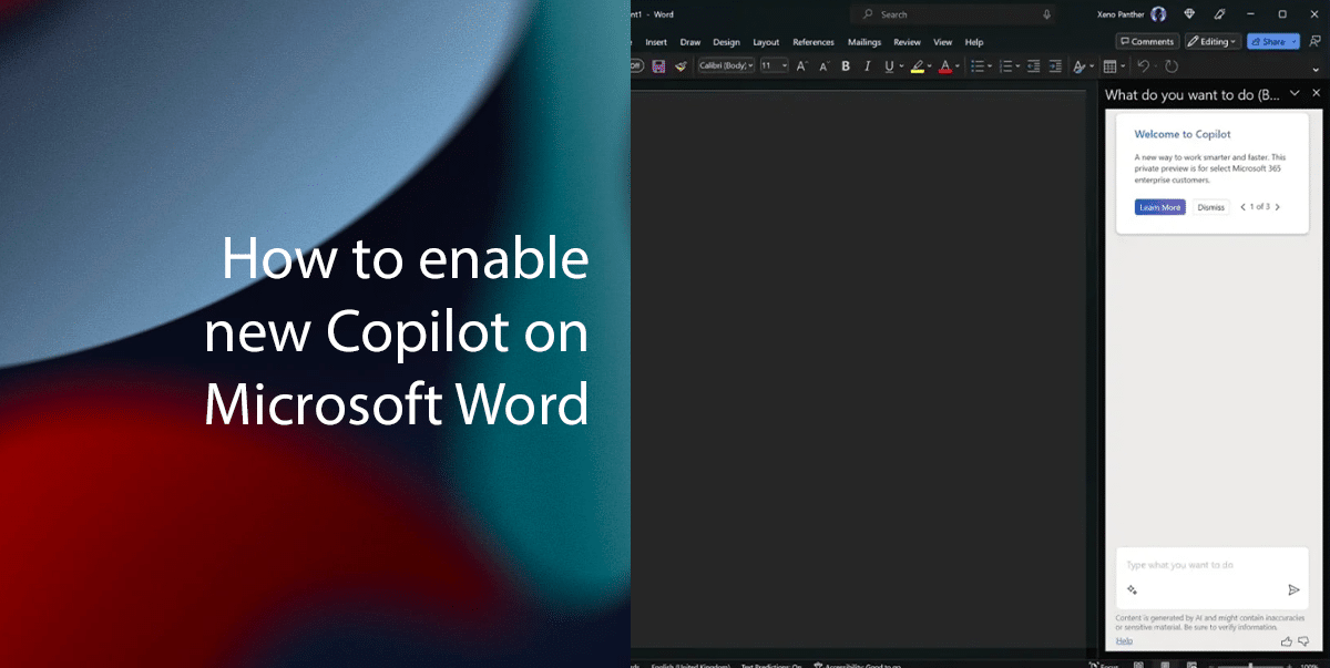 How to enable new Copilot on Microsoft Word_Featured