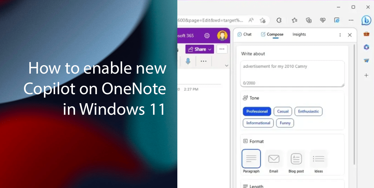 How to enable new Copilot on OneNote in Windows 11_featured