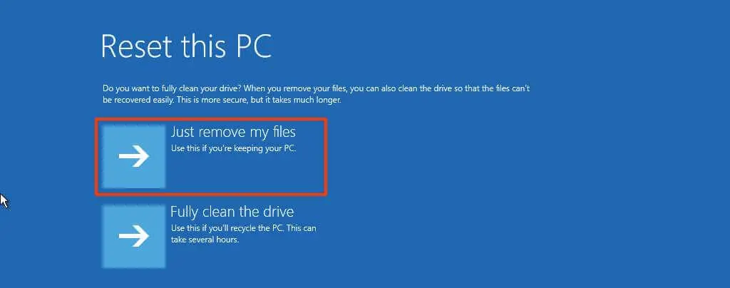 How to reset Windows 11 from boot when the PC won’t boot 4