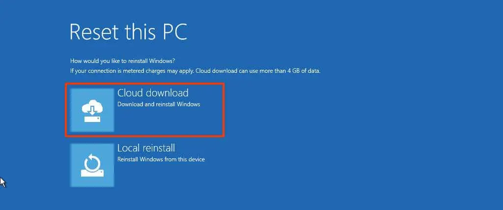 How to reset Windows 11 from boot when the PC won’t boot 5