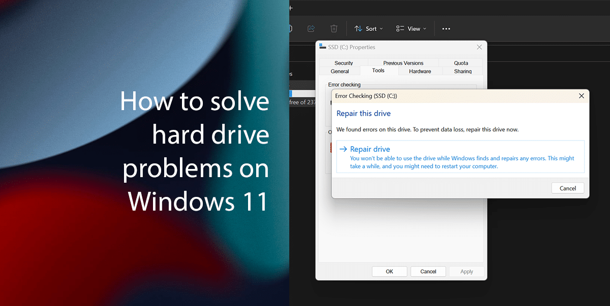 How to solve hard drive problems on Windows 11 featured