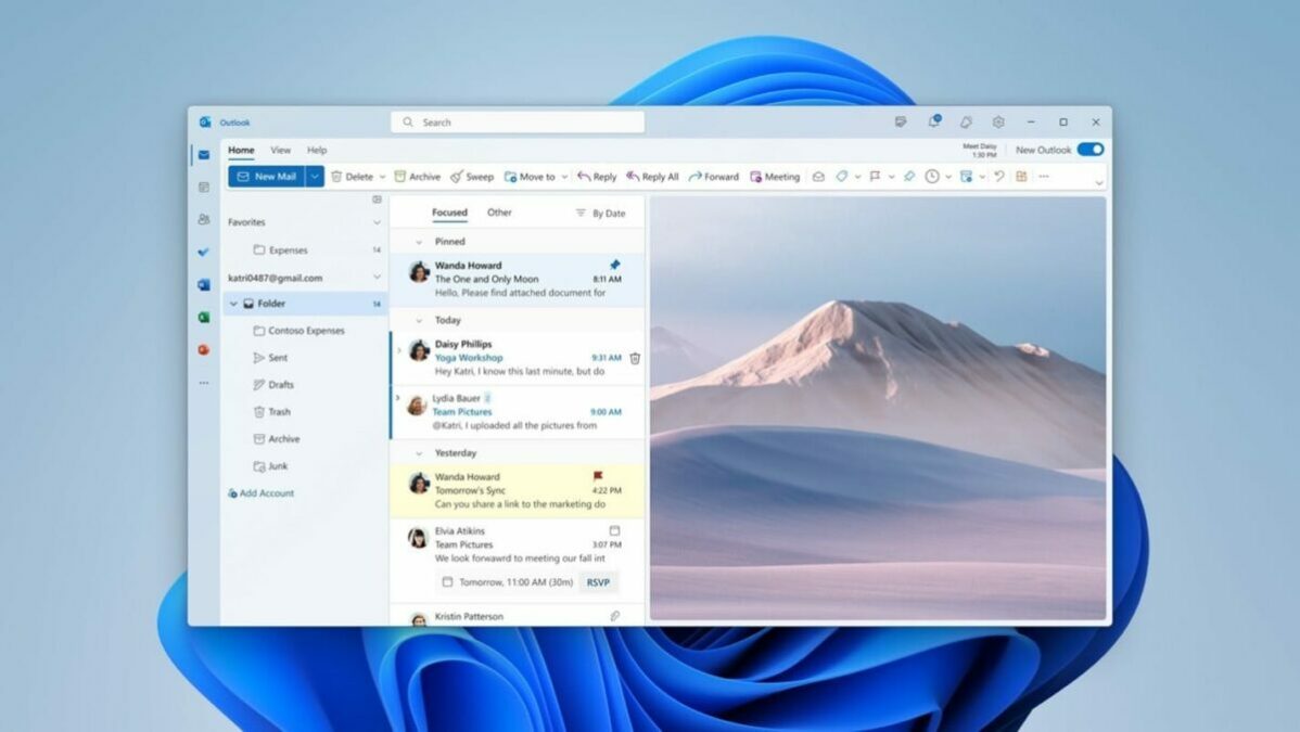 New Outlook for Windows apps