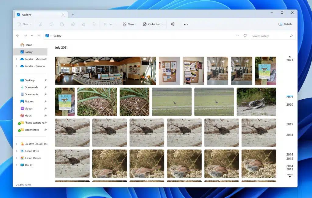 Windows 11 new Gallery feature