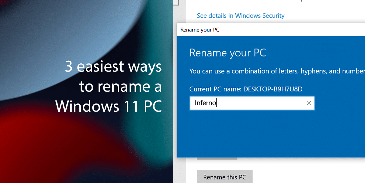 3 easiest ways to rename a Windows 11 PC featured