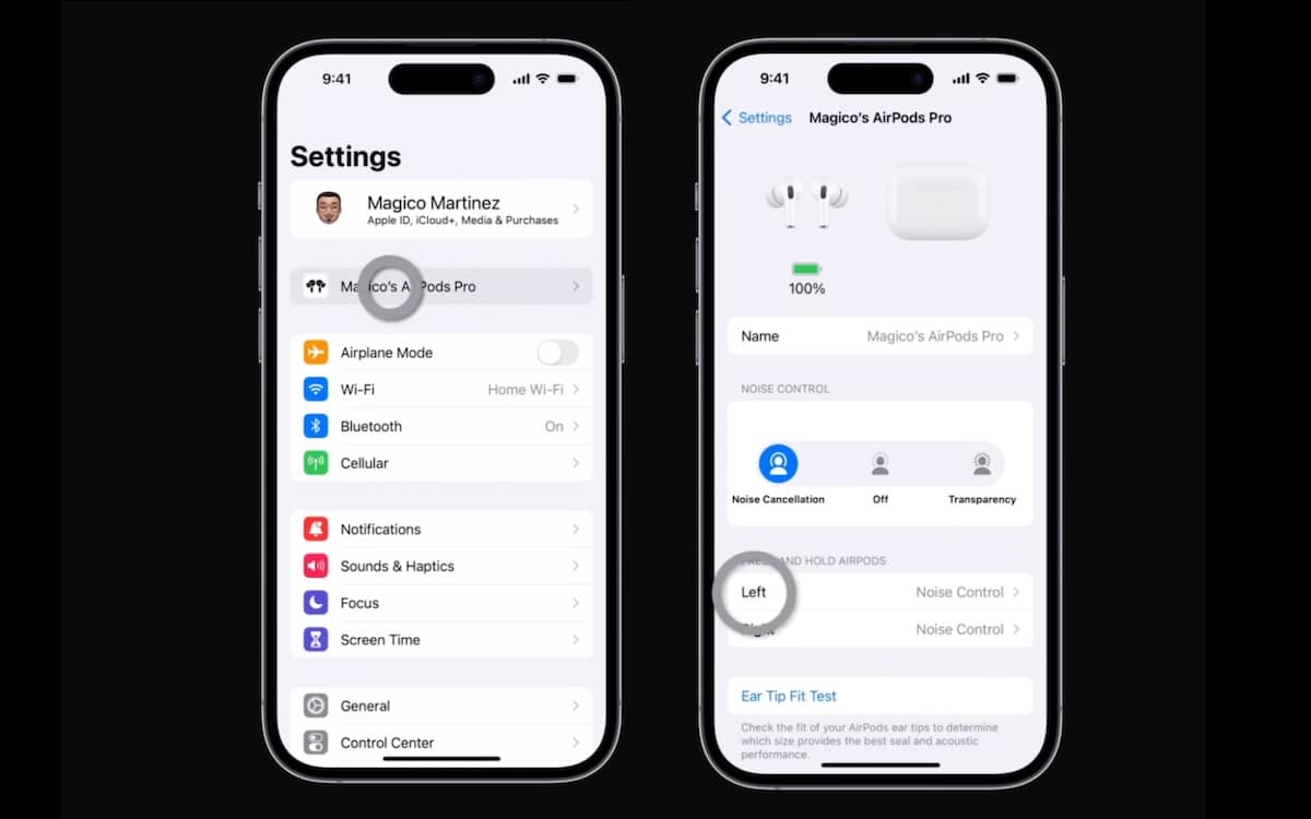 AirPods Pro settings