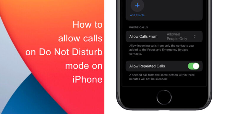 How to allow calls on Do Not Disturb mode on iPhone