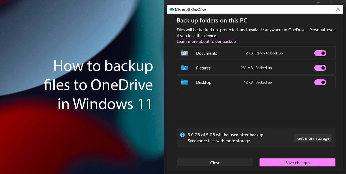 How to backup files to OneDrive in Windows 11 featured