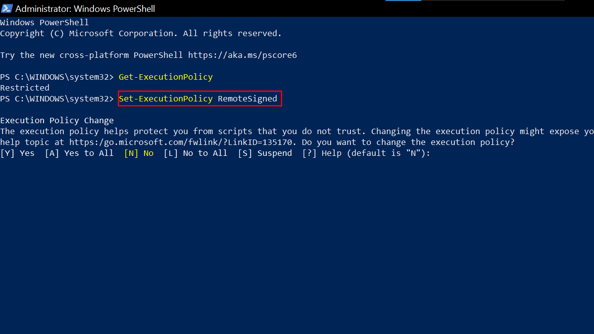 How to change execution policy to run scripts on PowerShell in Windows 11 2