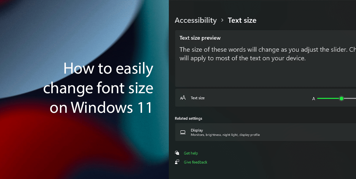 How to change font size on Windows 11 featured