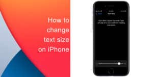 How to change text size on iPhone