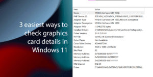How to check graphics card details in Windows 11 featured