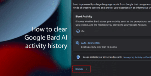 How to clear Google Bard AI activity history featured
