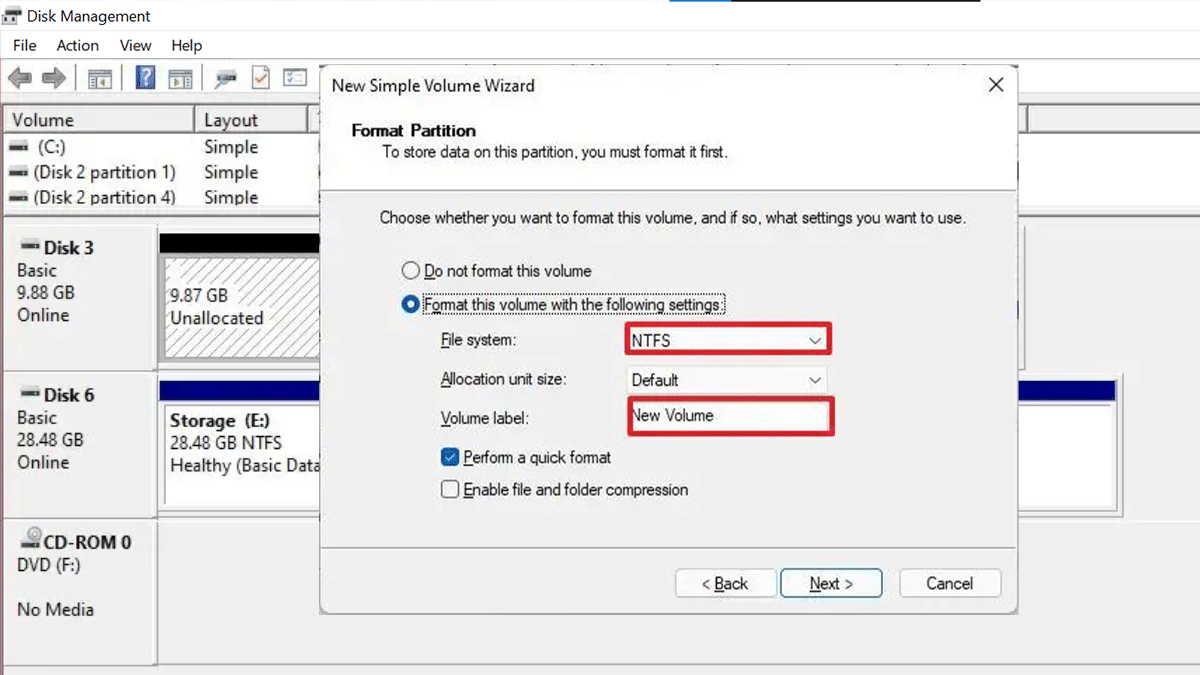 How to create partition in Windows 11 3