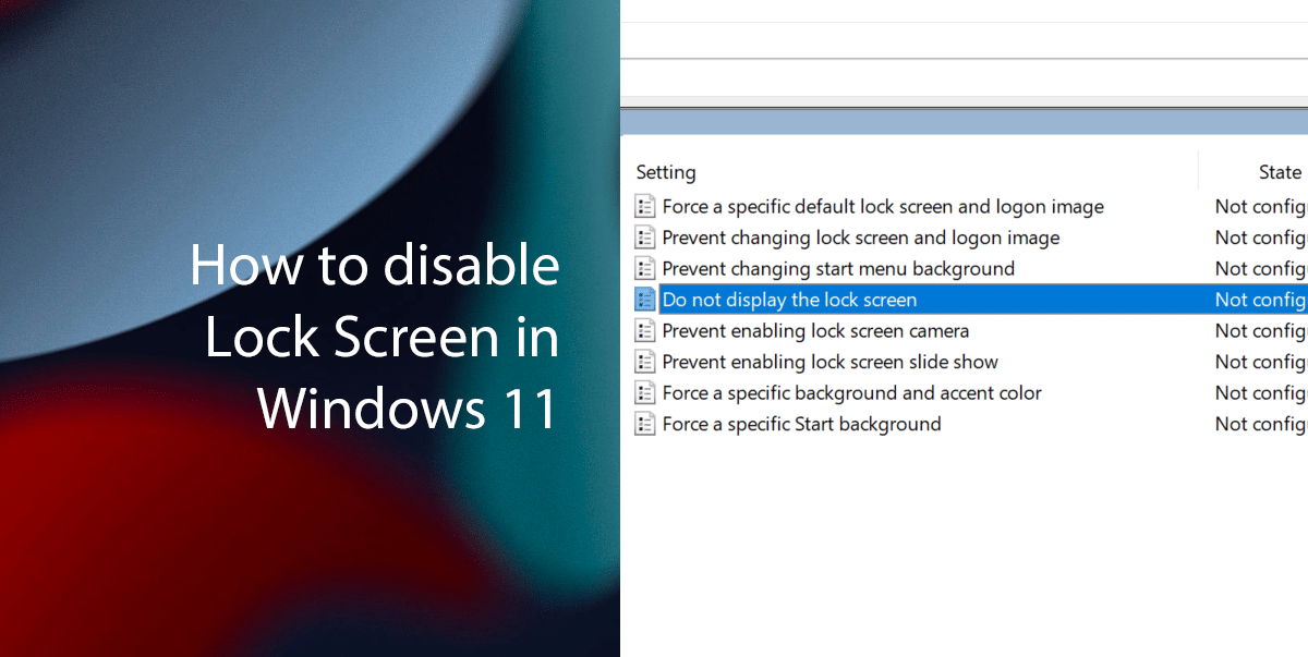 How to disable Lock Screen in Windows 11 featured