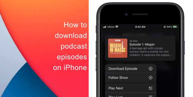 How to download podcast episodes on iPhone