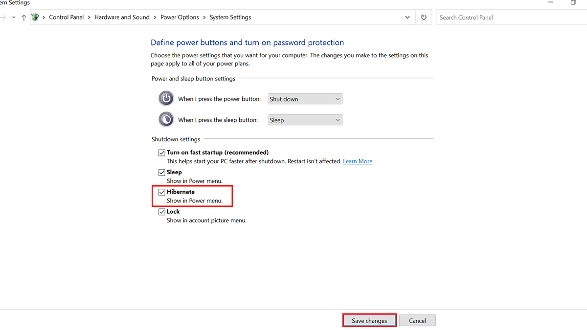 How to enable Hibernate in Windows 11 7