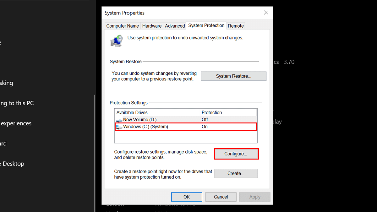 How to enable System Protection in Windows 11 2