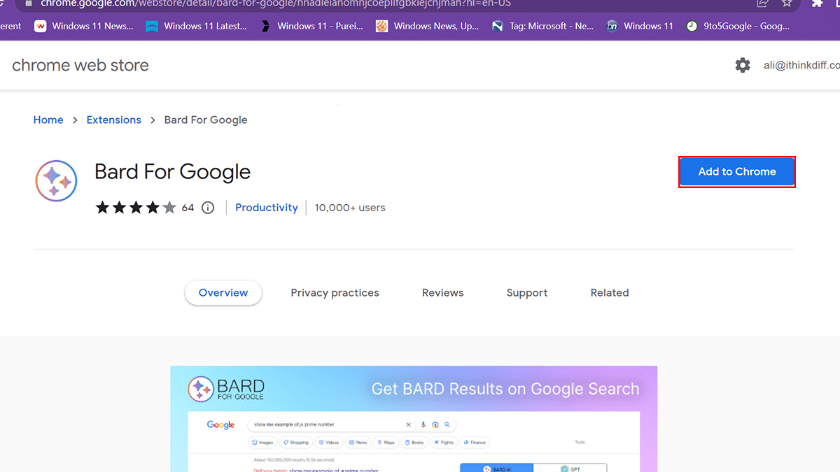 How to get Google Bard extension in Chrome 2