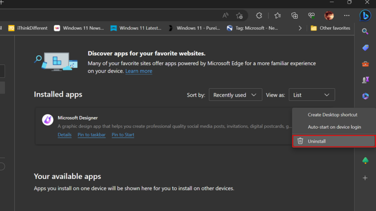 How to install Microsoft Designer as an app on Windows 11