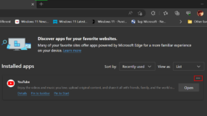 How to install YouTube web app in Windows 11 and Windows 10