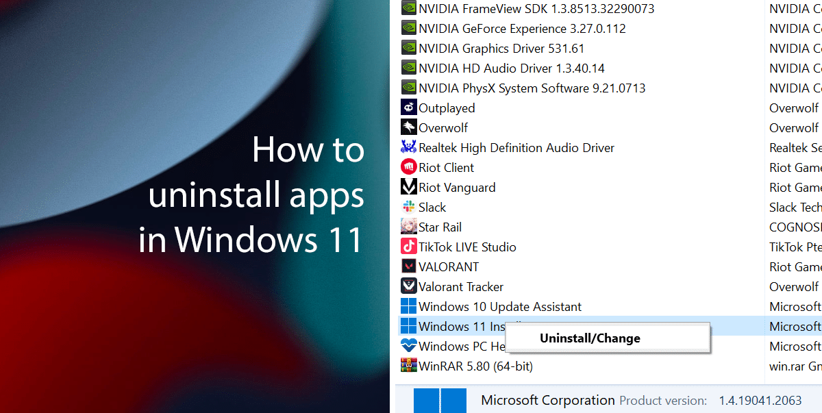 How to uninstall apps in Windows 11 Featured