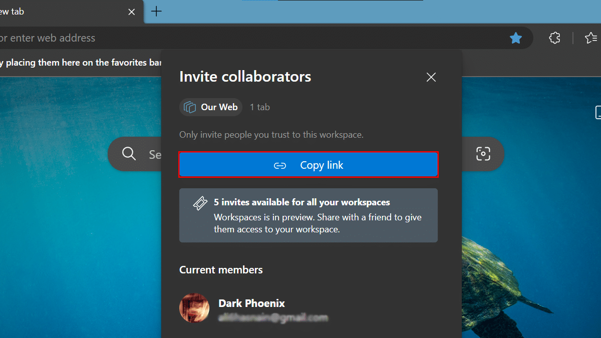 How to use Workspaces to share tabs in Microsoft Edge in Windows 11 4