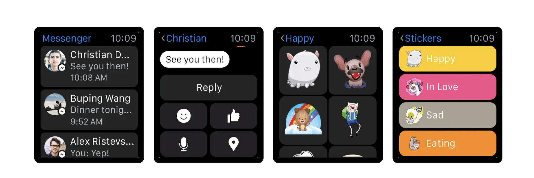Messenger Apple Watch app