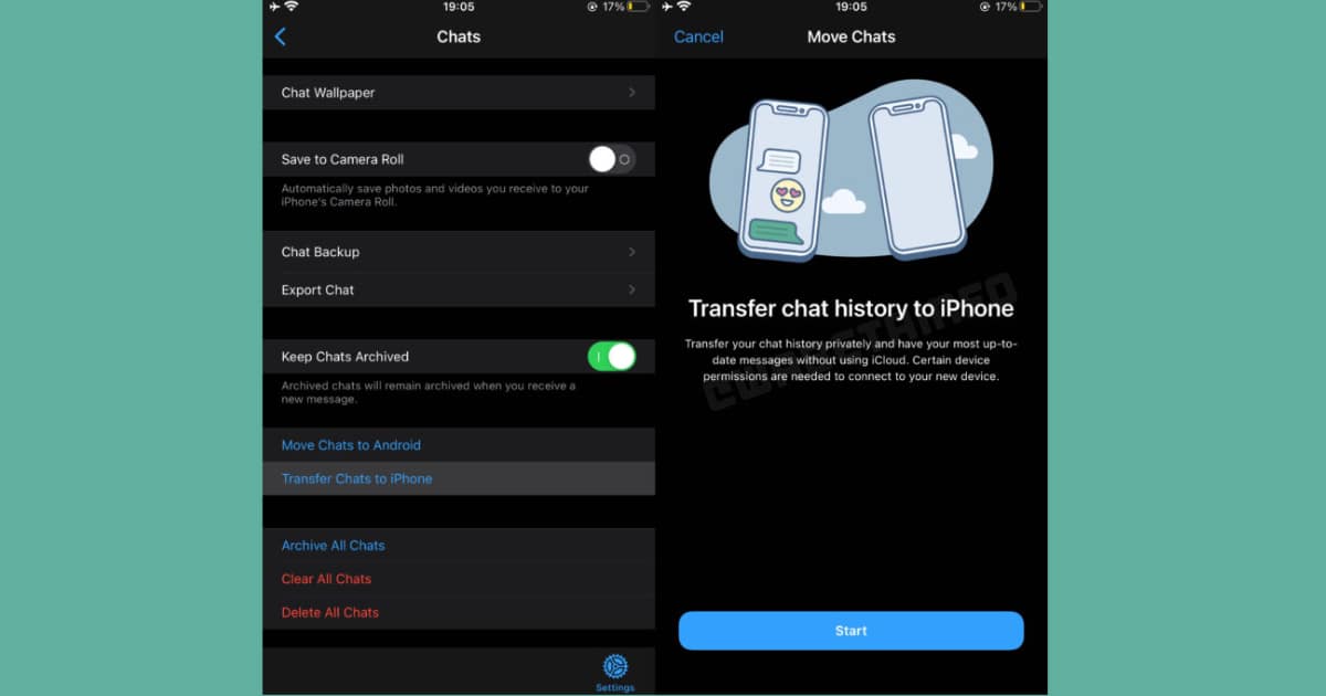 WhatsApp transfer chat history without iCloud