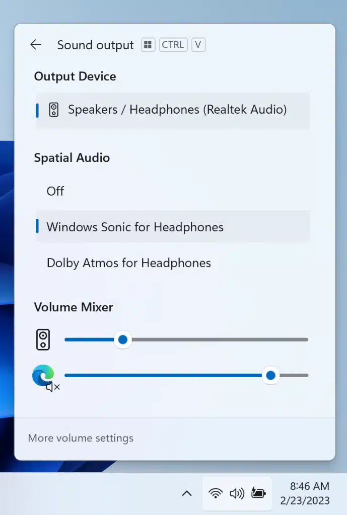 Audio Mixer Windows 11